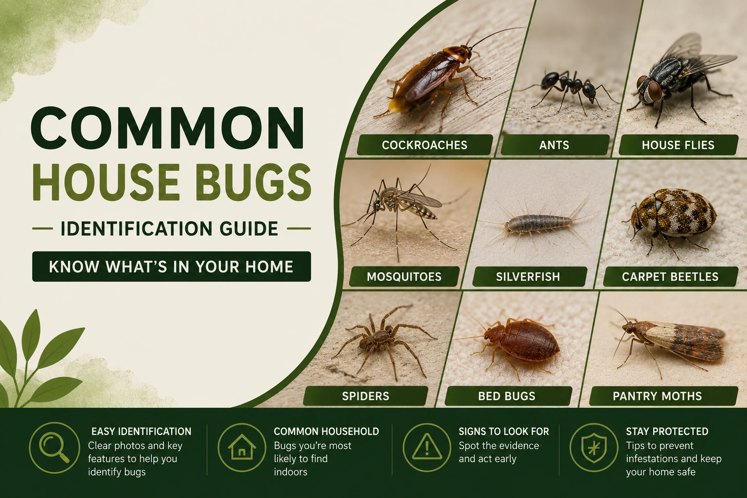 25 Common House Bugs You Should Know and How to Identify Them