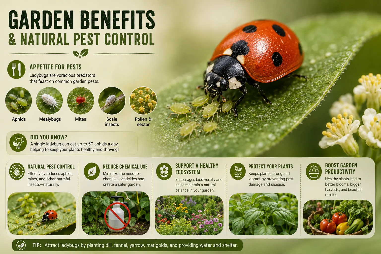 Garden Benefits & Natural Pest Control