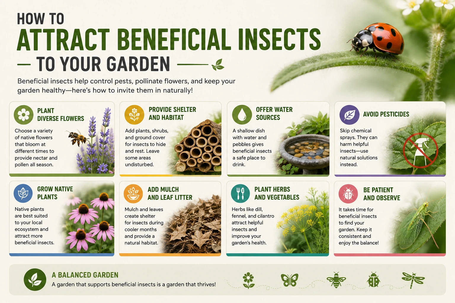 How to Attract Beneficial Insects to Your Garden