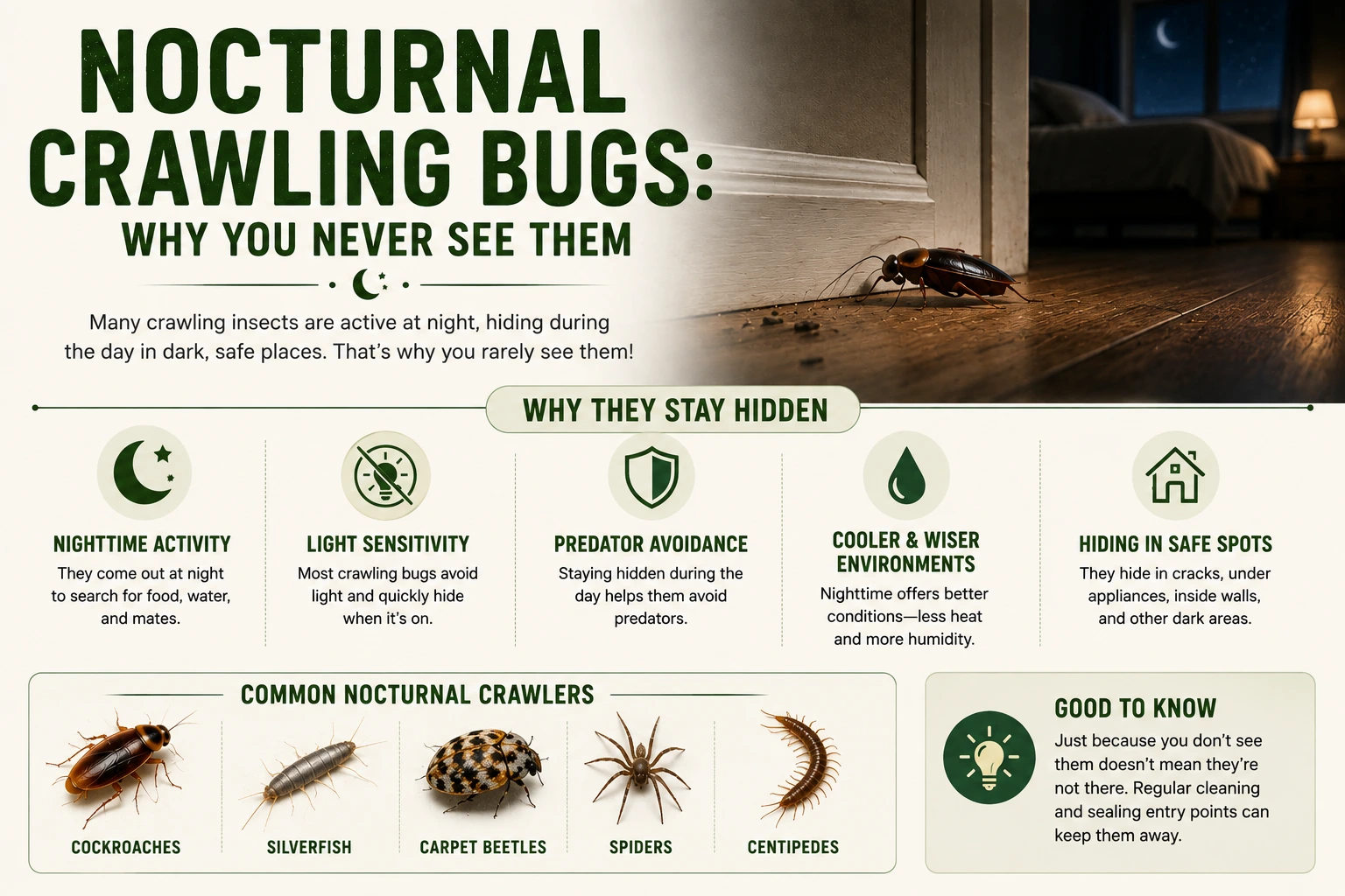 Nocturnal Crawling Bugs Why You Never See Them