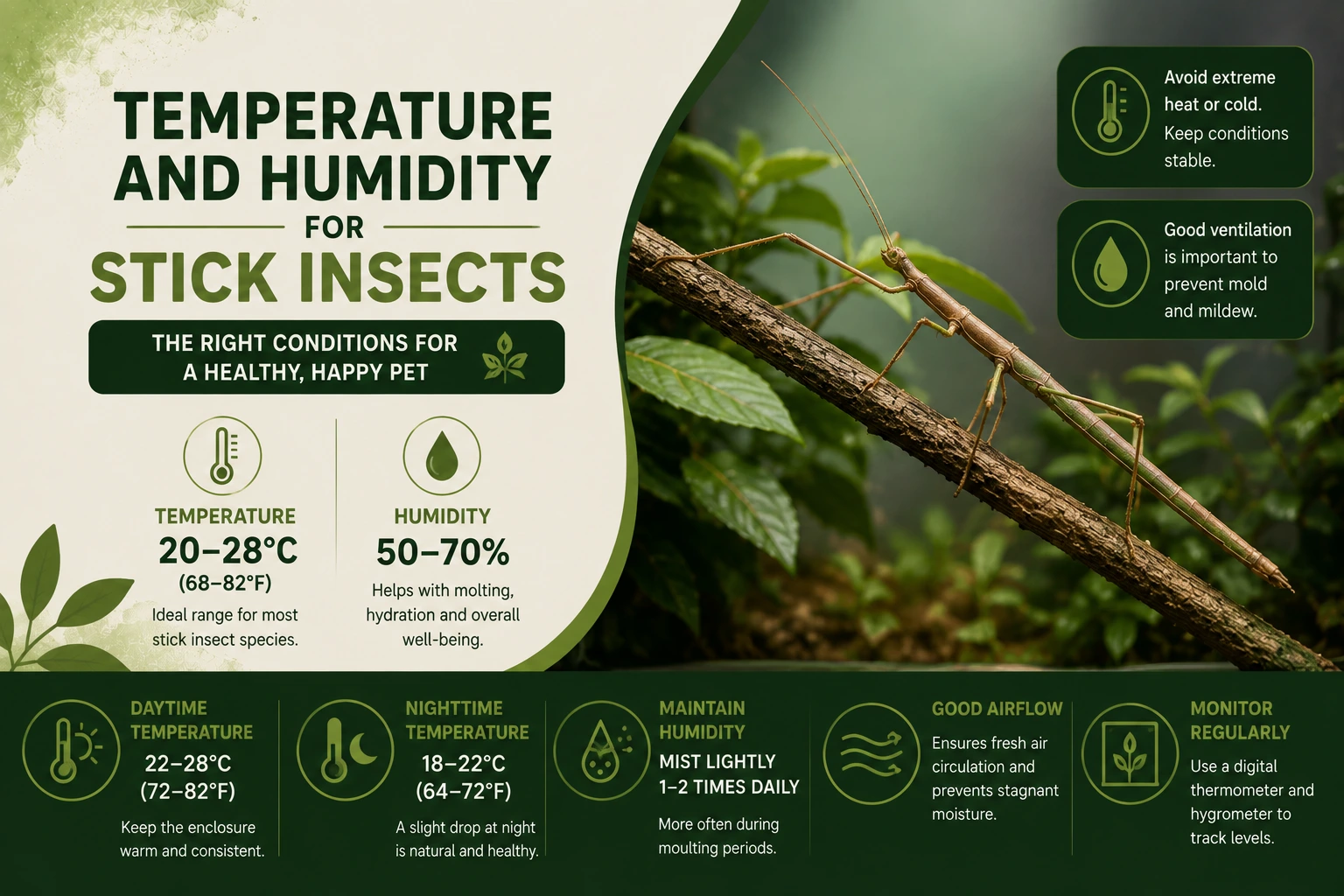 Temperature and Humidity for Stick Insects