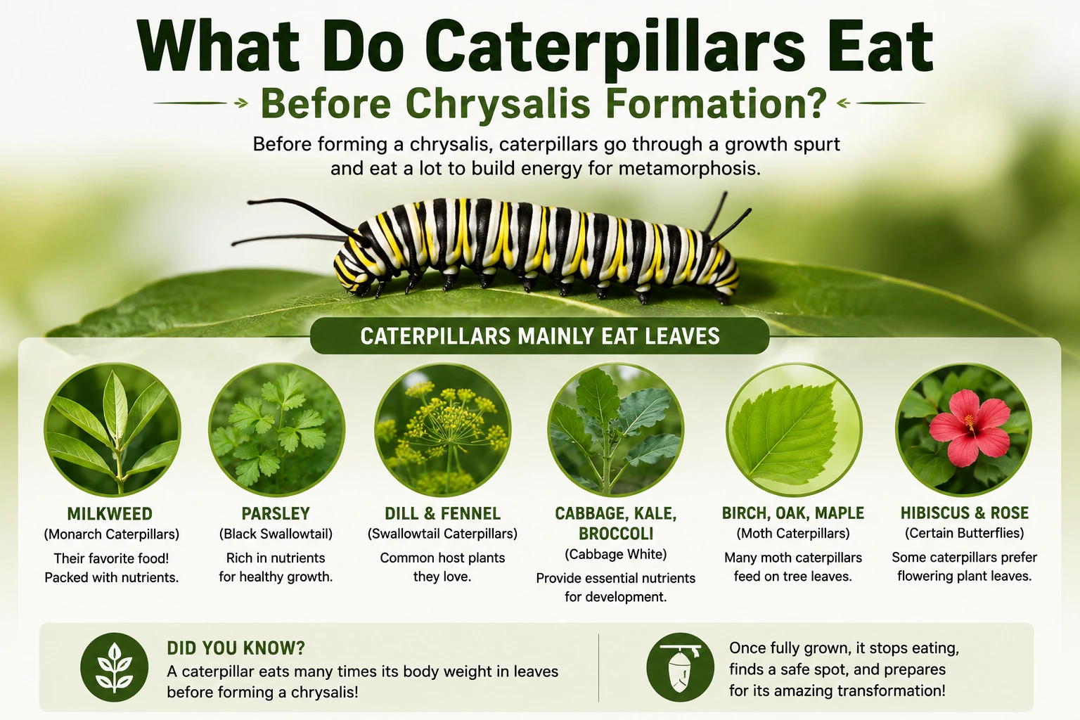 What Do Caterpillars Eat Before Chrysalis Formation